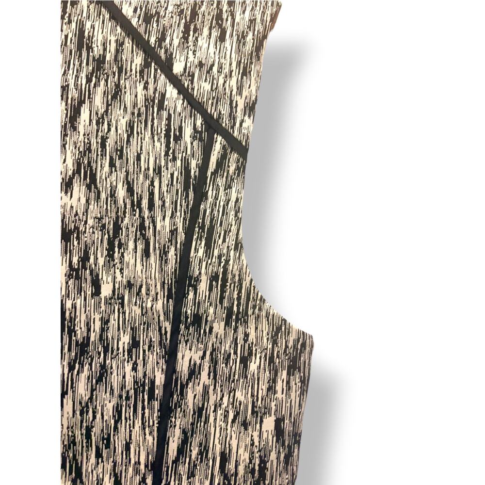 Banana Republic Black White Abstract Print Zip Sheath Dress Size 8 Cocktail Work - Picture 8 of 10